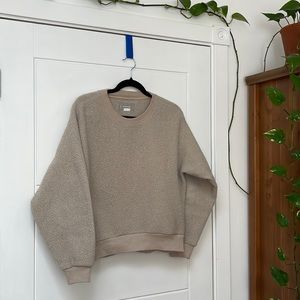 Everlane renew fleece oversized sweatshirt in oat